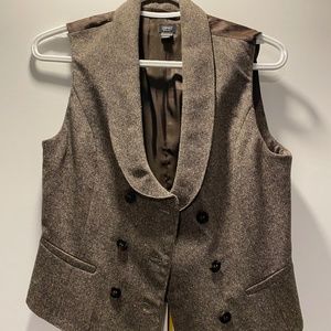 Esprit Wool Blend Brown Vest Size US 6